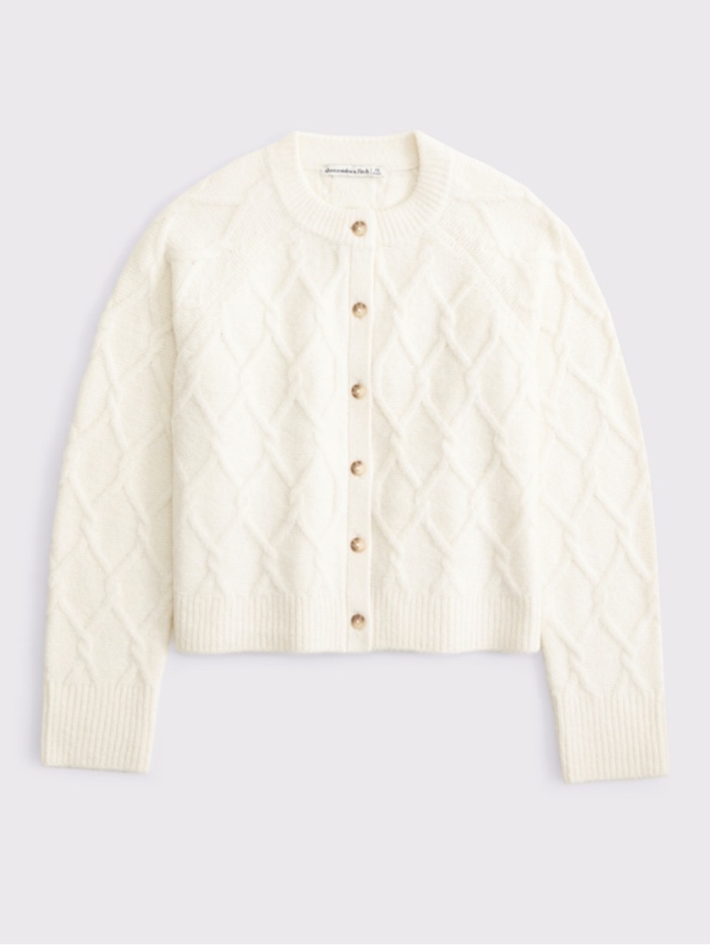 Cable-Knit Crew Cardigan
